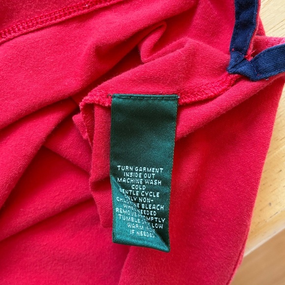 Vintage L-RL Lauren Active by Ralph Lauren Red Polo Shirt 1X - Picture 7 of 9